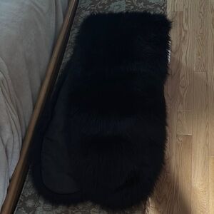 Soft Surroundings Black Faux Fur Wrap - Brand New!